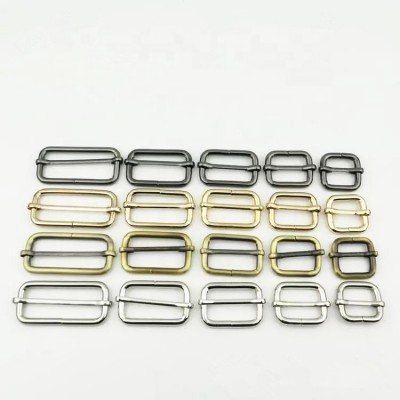 High Quality Hanging Plated Metal Slider Buckle Hardware Cheap Metal Tri-glide Slider Adjustable Buckle For Adjusting Backpack